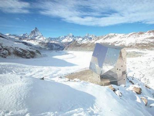 Monte Rosa Mountain Refuge in Zermatt Switzerland